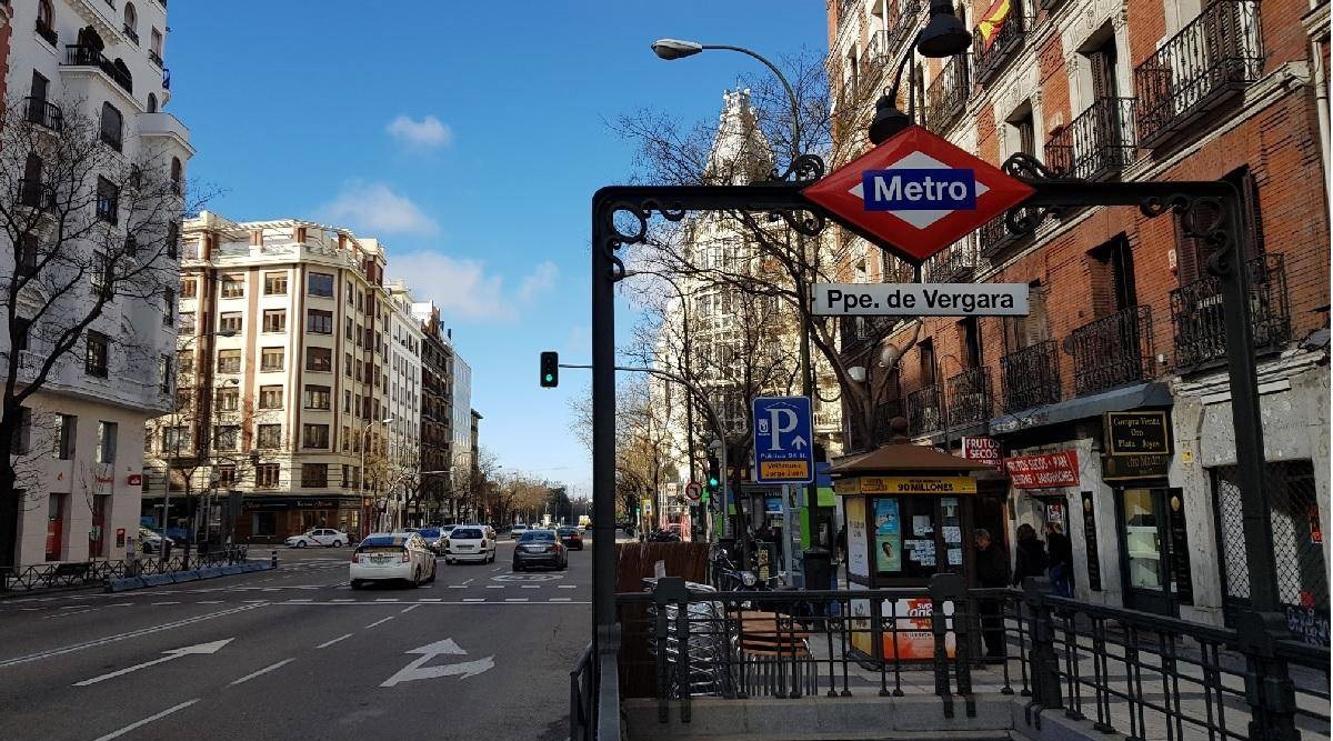 Vista de la Calle Príncipe de Vergara en Chamartín Madrid