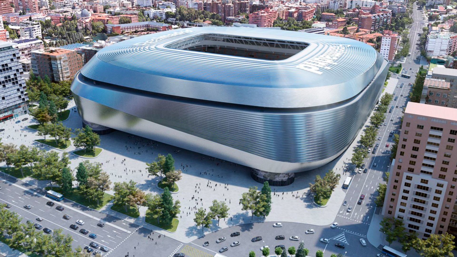Estadio Santiago Bernabéu cerca del Estanco Príncipe de Vergara en Chamartín